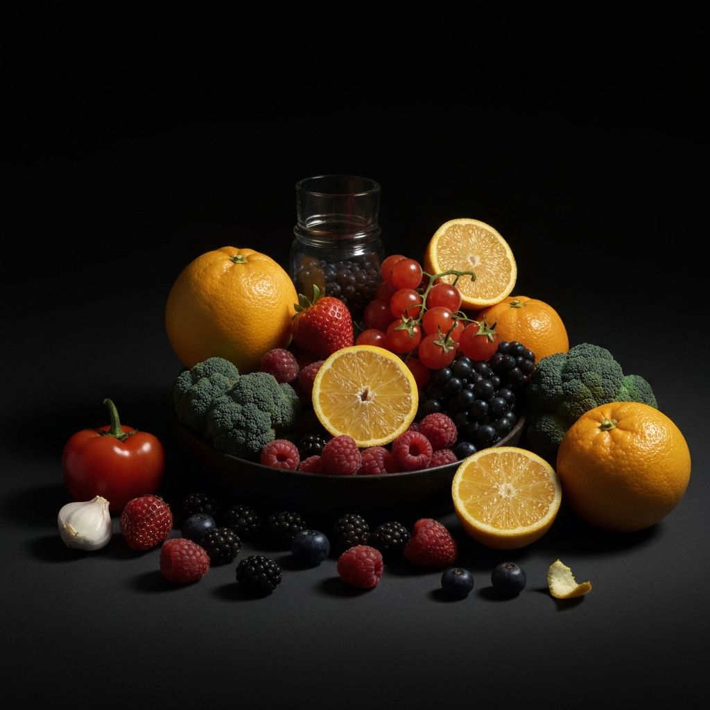 Antioxidant-rich colorful foods